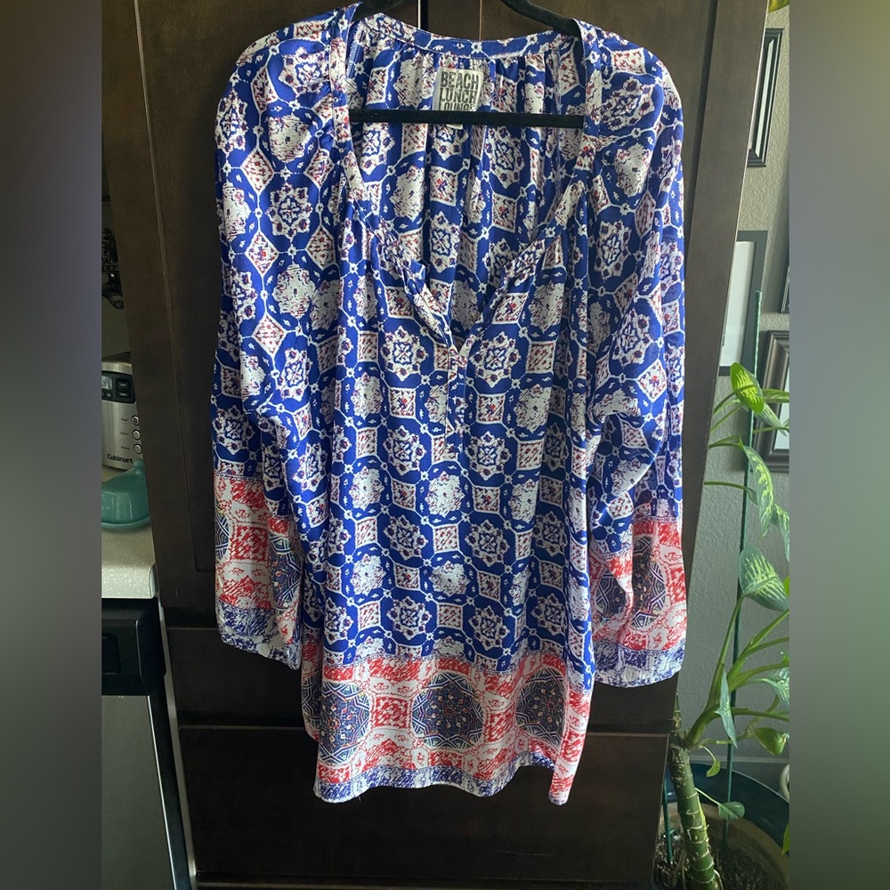 Beach lunch lounge tunic top.  Size 3X
